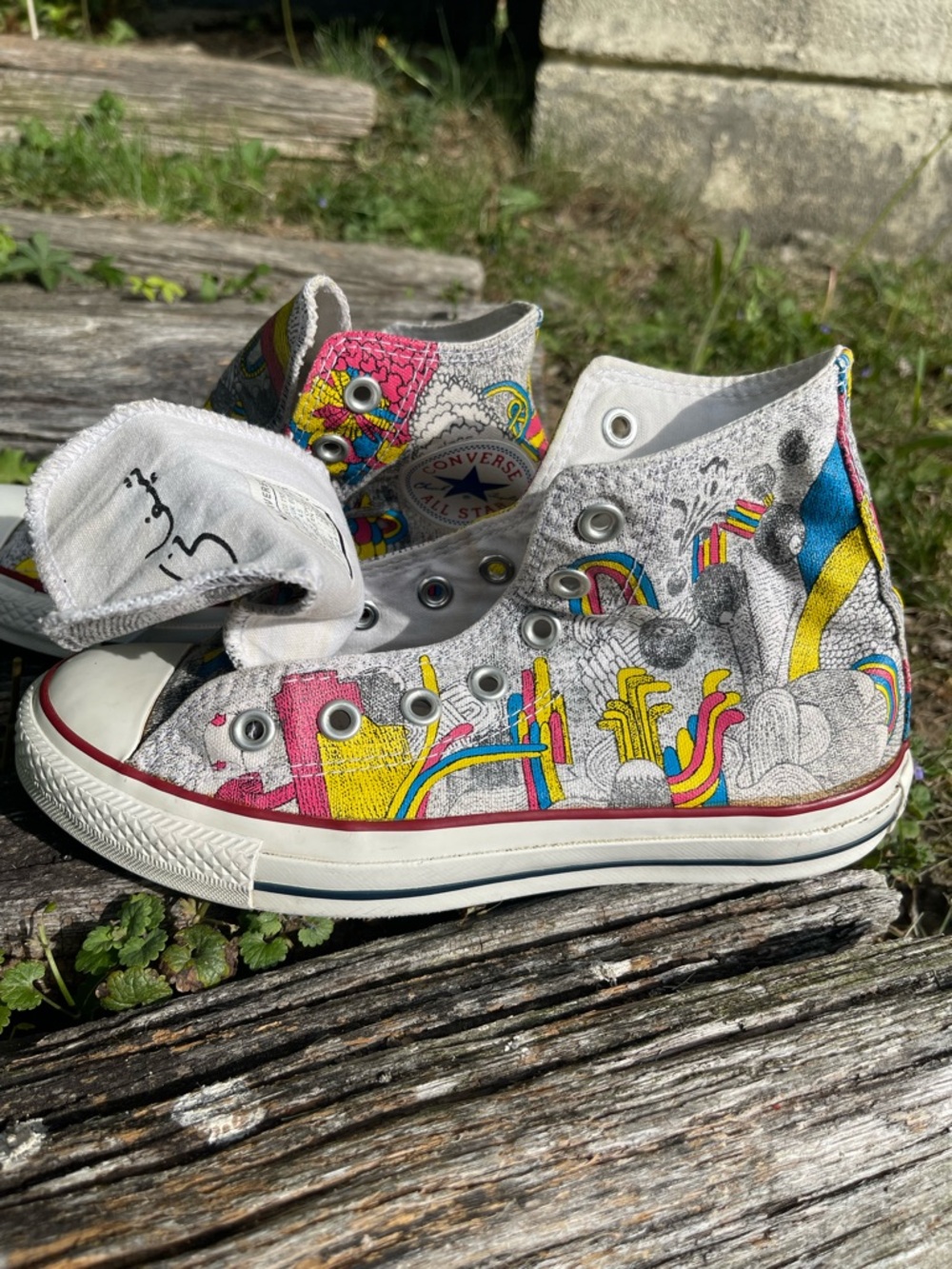 Converse Jigaram Chuck Taylor Hi Tops W-6.5 M-4.5 Pre-owned Unisex Artwork